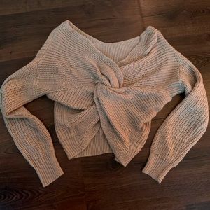 Knitted Open Back Sweater